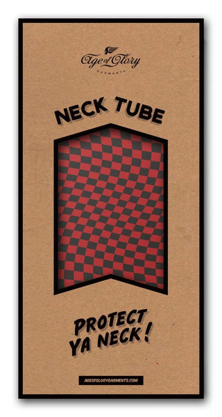 Age of Glory Twisted Checkers Neck tube in Black and Red