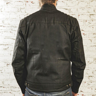 Age of Glory Worker Coated Denim Jacket in Black