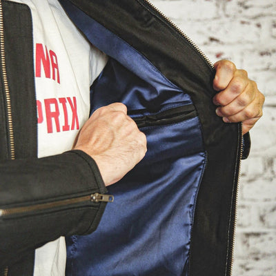 Age of Glory Worker Coated Denim Jacket in Black