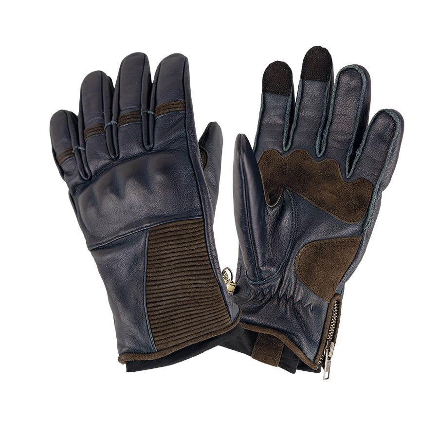 By City Detroit Motorcycle Gloves in Blue