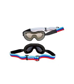 Ethen Cafe Racer Goggles - Azure Blue / Rosso Red 