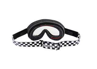 Ethen Scrambler Goggles - Black / White chequered 