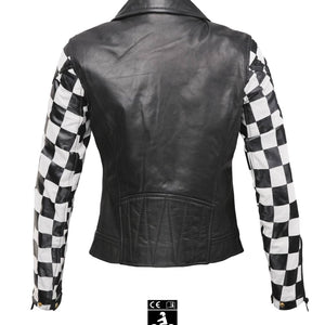 EUDOXIE Eve Beth Women's Leather Jacket in Black 