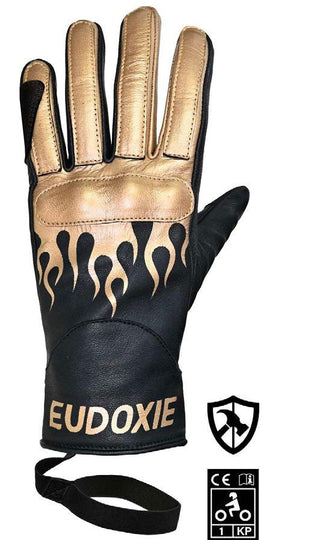 EUDOXIE Jody Burn Women's Gloves in Black and Gold 