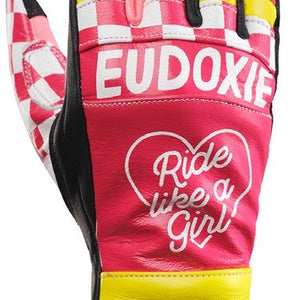EUDOXIE Lizzy Pop Women's Gloves in Black and Pink 