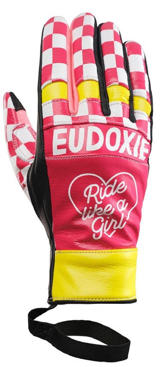 EUDOXIE Lizzy Pop Women's Gloves in Black and Pink 