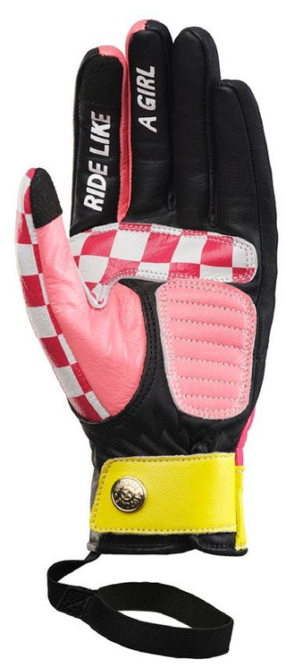 EUDOXIE Lizzy Pop Women's Gloves in Black and Pink 