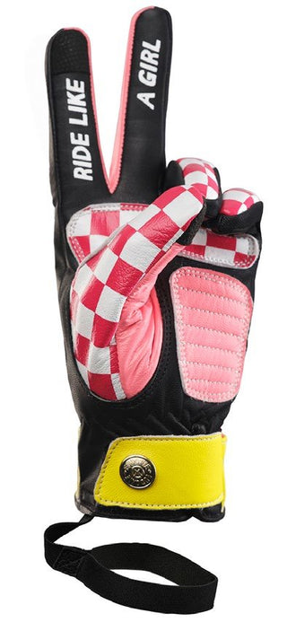 EUDOXIE Lizzy Pop Women's Gloves in Black and Pink