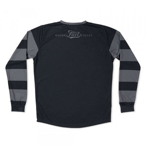 Fuel Enduro Motorcycle Jersey - Grey Stripes - available at Veloce Club