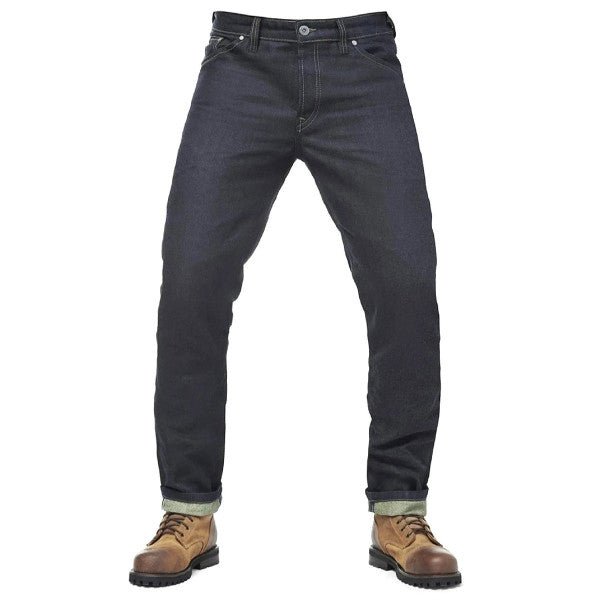 Fuel Greasy Denim Biker Jeans in Blue - available at Veloce Club