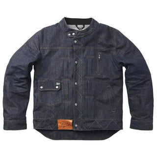 Fuel Greasy Denim Jacket in Blue