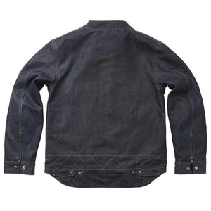 Fuel Greasy Denim Jacket in Blue - available at Veloce Club