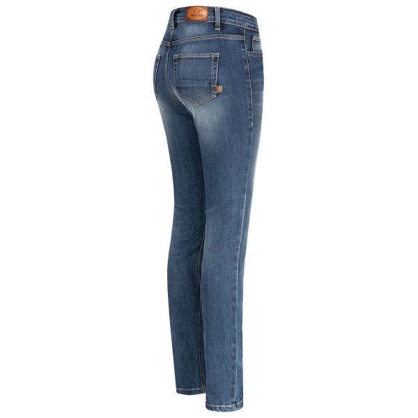 Rokker Rokkertech High Waist Womens Jeans in Blue 