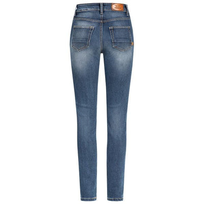 Rokker Rokkertech High Waist Womens Jeans in Blue 