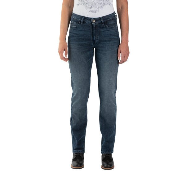 Rokker Rokkertech Mid Waist Straight Jeans Womens Jeans in Blue 