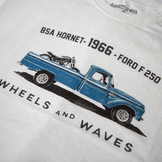 Wheels and Waves F250 T-shirt in White 