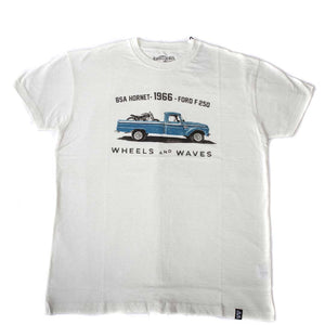 Wheels and Waves F250 T-shirt in White
