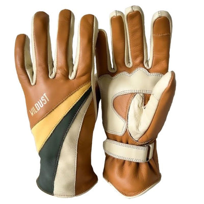 Wildust Sisters 70's Stripes Gloves in Camel | Veloce Club