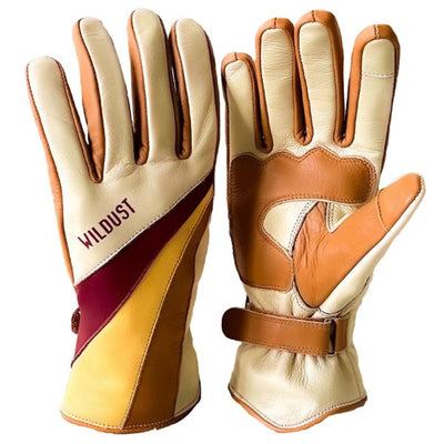 Wildust Sisters 70's Stripes Gloves - White | Veloce Club