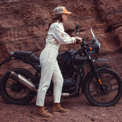 Wildust Sisters Aviator Ladies Jumpsuit - Ecru | Veloce Club