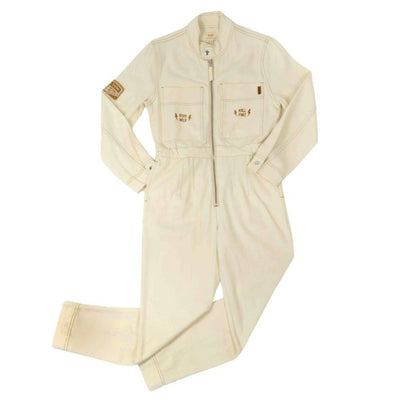 Wildust Sisters Aviator Ladies Jumpsuit - Ecru | Veloce Club