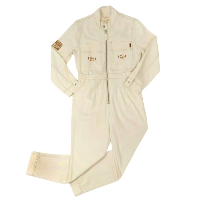 Wildust Sisters Aviator Ladies Jumpsuit - Ecru | Veloce Club