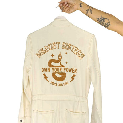 Wildust Sisters Aviator Ladies Jumpsuit - Ecru | Veloce Club