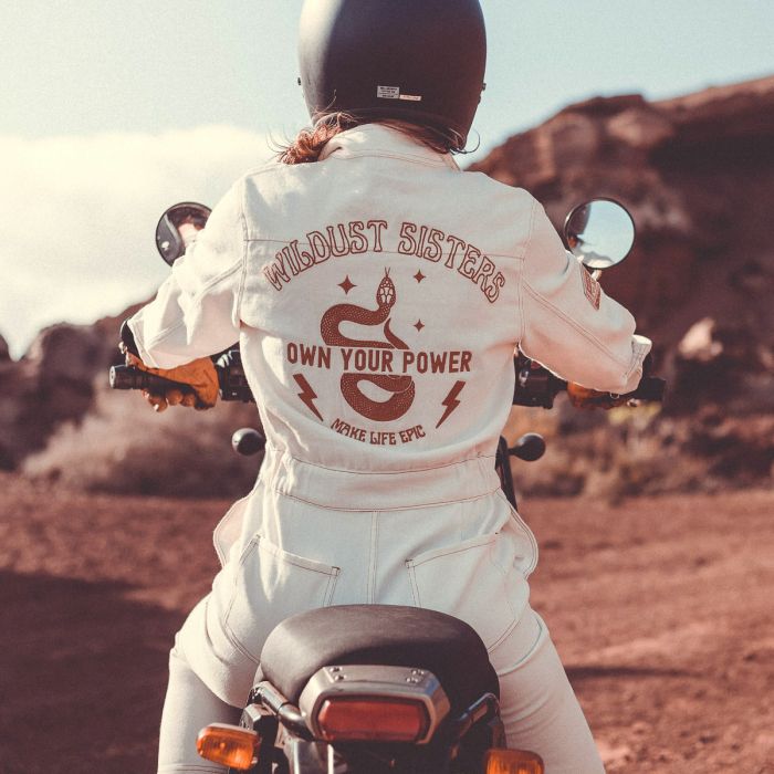 Wildust Sisters Aviator Ladies Jumpsuit - Ecru | Veloce Club