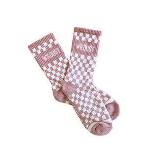 Wildust Sisters Checkboard Socks - Pink 
