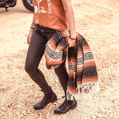 Wildust Sisters Mexican Rug with leather strap | Veloce Club