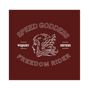 Wildust Sisters Speed Goddess T-Shirt in Red - available at Veloce Club