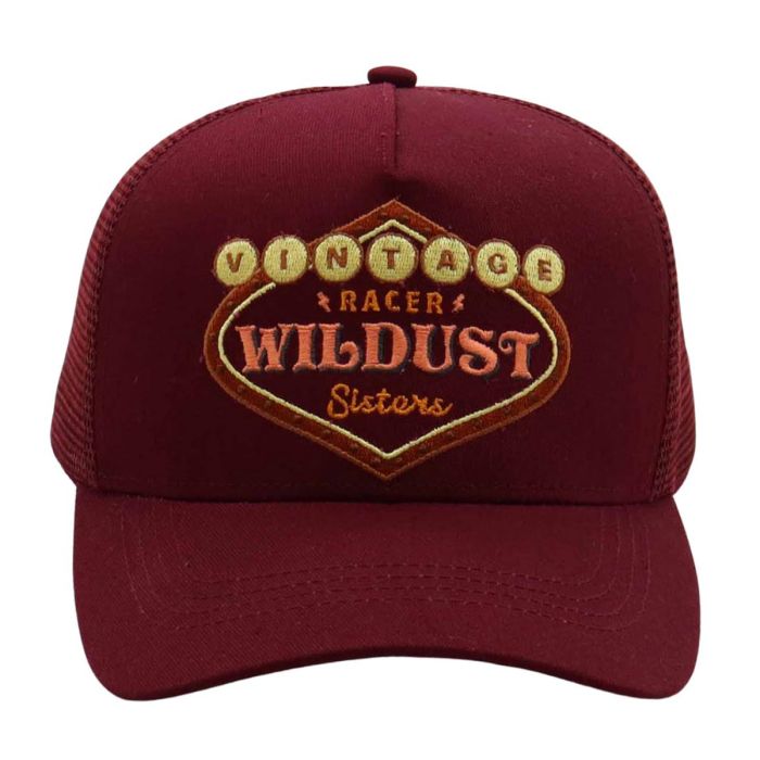 Wildust Sisters Vegas Trucker Cap in Burgundy | Veloce Club