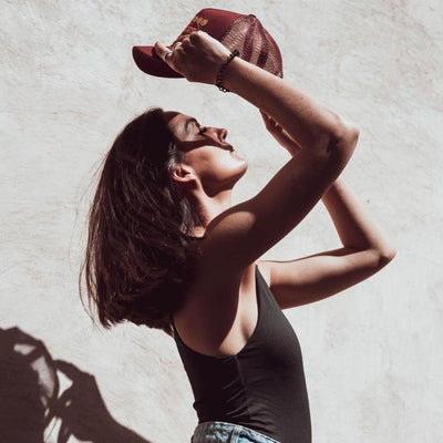 Wildust Sisters Vegas Trucker Cap in Burgundy | Veloce Club